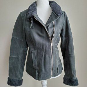 Trouve Black Leather Jacket Small Motorcycle Style